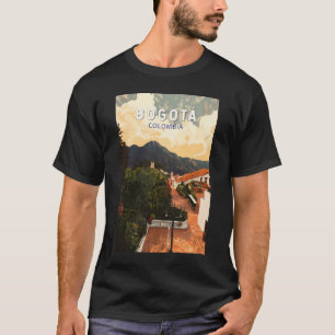 Camiseta Bogota Colombia Ilustracion Viaje Arte Vintage