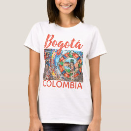 Camiseta Bogotá Colombia, mural de graffitti callejero