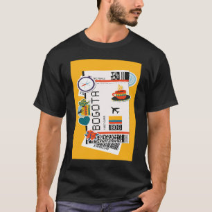 Camiseta Bogotá Colombia Skyline Silhouette Esquema Sk