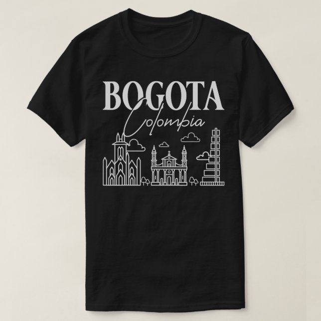 Camiseta Bogota Colombia: Viajes por el mapa de la ciudad (Diseño del anverso)