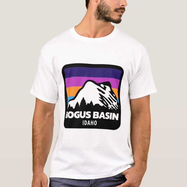 Camiseta Bogus Sin Idaho Esquí Montañas Snowboard Fami (Anverso)