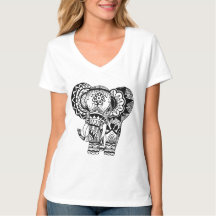 Camiseta bohemia del elefante