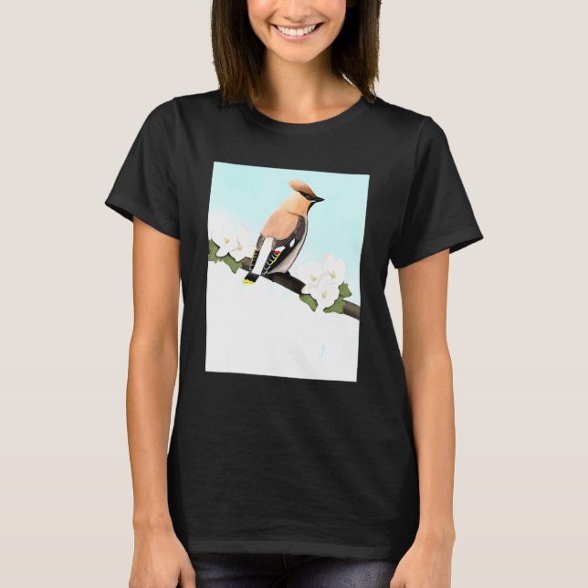 Camiseta Bohemia Waxwing Bird Birder Bird Birdwatcher Biol (Anverso)