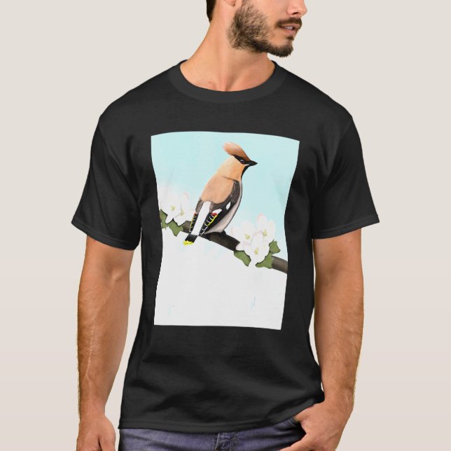 Camiseta Bohemia Waxwing Bird Birder Bird Birdwatcher Biol (Anverso)