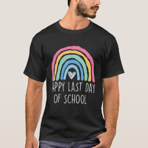 Camiseta Boho Arcoiris El Día Pasado De La Escuela De Profe