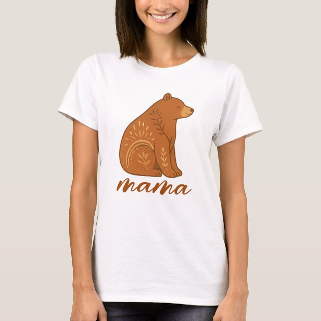 Camiseta  Boho Bear Mama T-Shirt (Anverso)