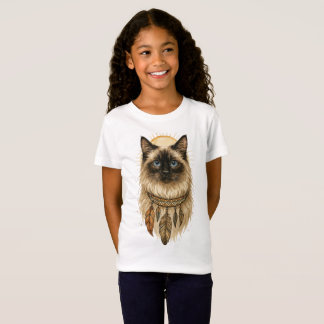 Camiseta Boho Blue-Eyed Cat Kids T-Shirt