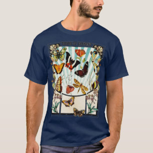 Camiseta Boho Bohemio Hippie Butterflies Art Nouveau Vinta