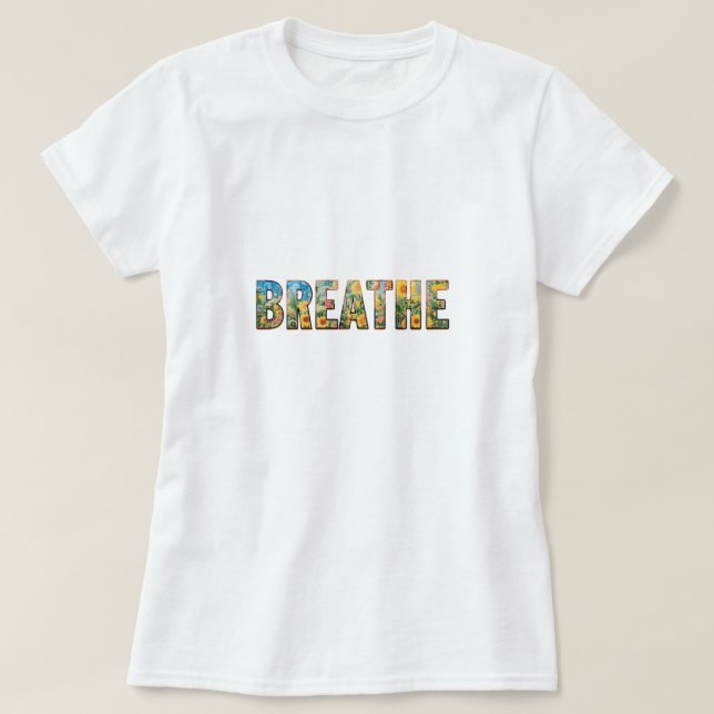 Camiseta Boho Breathe Mindful Womens T Shirt (Diseño del anverso)