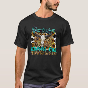 Camiseta Boho Bull Skull Leopard El problema occidental de