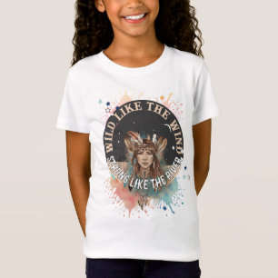 Camiseta Boho Chic Espíritu Libre Sueños de Plumas