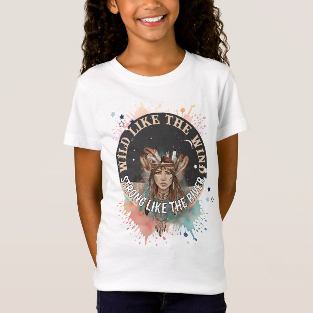 Camiseta Boho Chic Espíritu Libre Sueños de Plumas (Anverso)