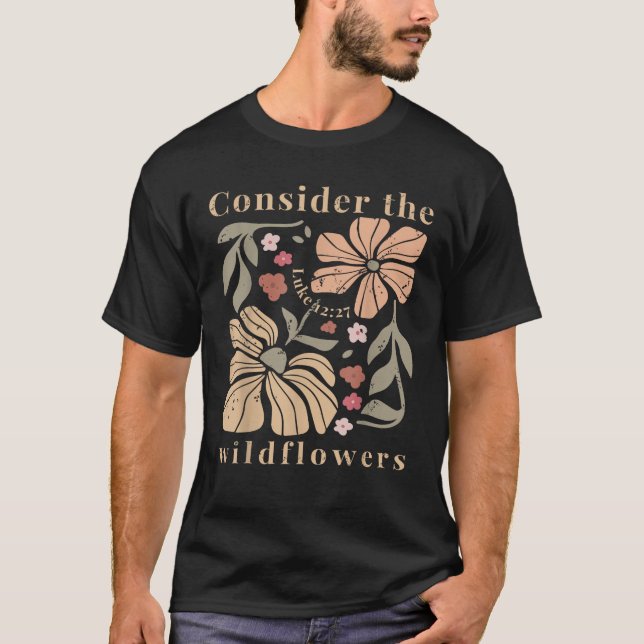 Camiseta Boho Christian Considera El Flo De Verano De Los F (Anverso)