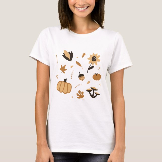 Camiseta Boho con tema de otoño (Anverso)