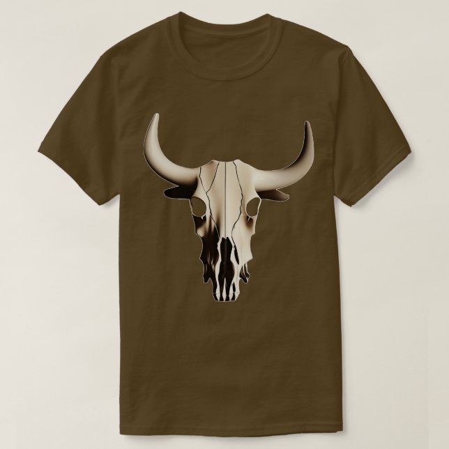 Camiseta Boho Cow Skull (Diseño del anverso)