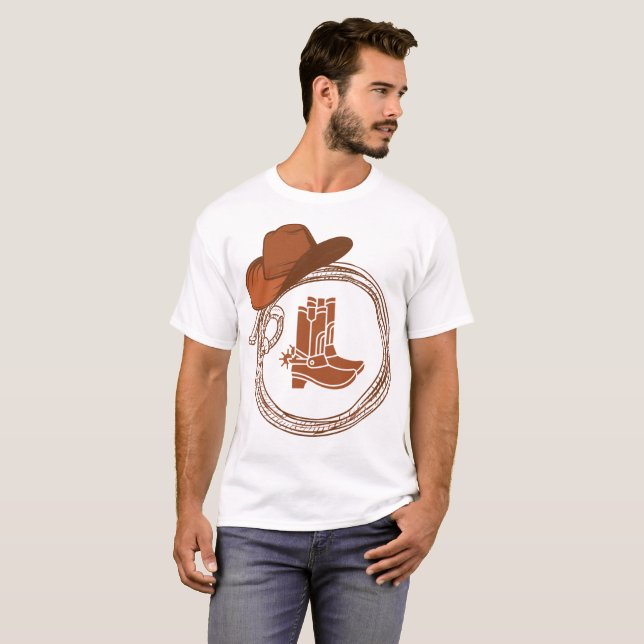 Camiseta Boho Cowboy Boots Western (Anverso completo)