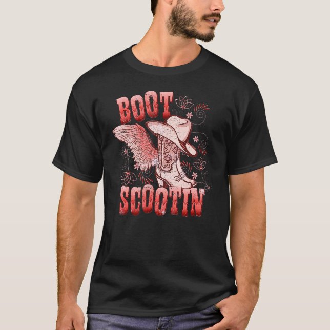 Camiseta Boho Cowgirl Boots Gorra Boot Scooting Western Cou (Anverso)