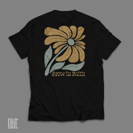 Camiseta Boho Cristiano Crece en la Fe Inspirador