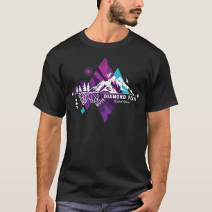 Camiseta Boho de arte retro Diamond Peak Ski Adventure