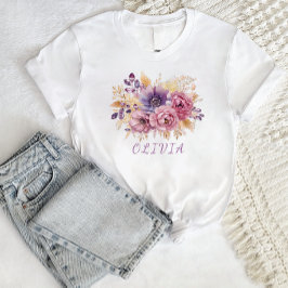 Camiseta Boho de Flor Silvestre Botánica personalizado