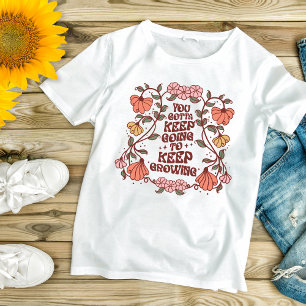 Camiseta Boho de Moda Floral Inspirador Motivacional 