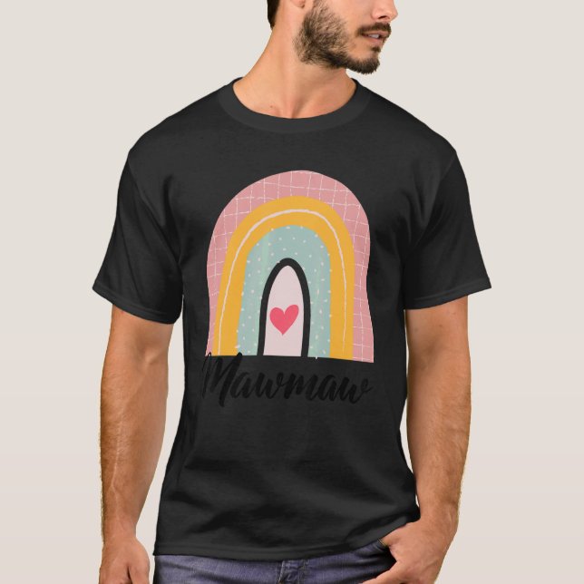 Camiseta Boho Día de la Madre del Arcoiris Mawmaw Mamá Abue (Anverso)