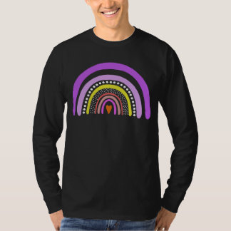 Camiseta Boho Doodle Corazón Arcoíris