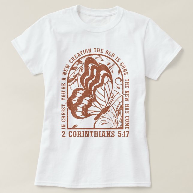 Camiseta Boho, eres una nueva oración cristiana de creación (Diseño del anverso)