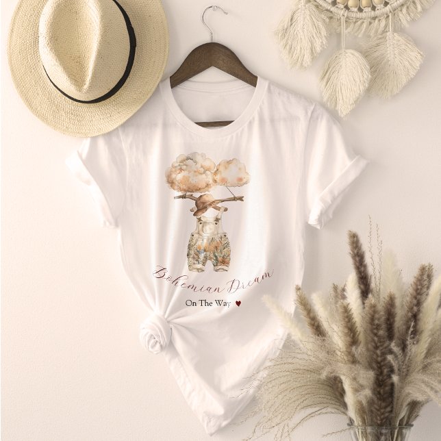 Camiseta Boho es un cielo de ropa para bebé (Boho It's a Boy Baby Clothing Sky T-Shirt)