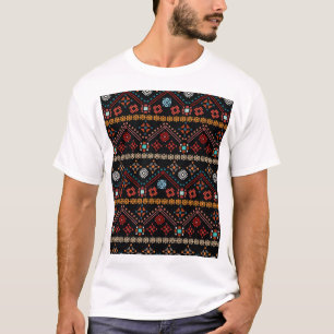 Camiseta Boho étnico: Colorida Tribal Seamless.