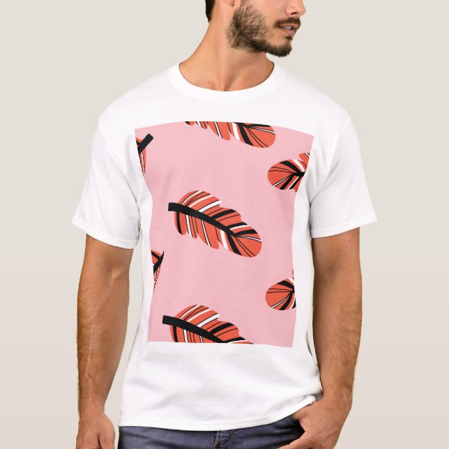 Camiseta Boho Feathers: Vintage Repeat. (Anverso)