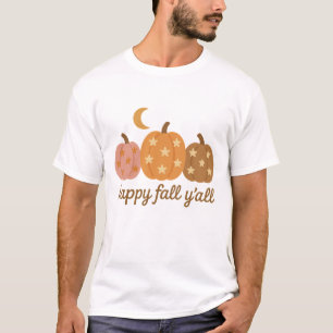 Camiseta Boho Feliz Otoño Pa' Todos Calabazas Estrelladas