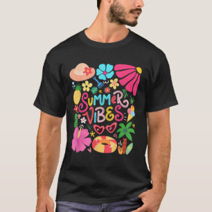 Camiseta Boho Flor Hola Summer Vibes Funny Beach Life Me