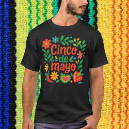 Camiseta Boho Floral Cinco de Mayo