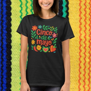 Camiseta Boho Floral Cinco de Mayo