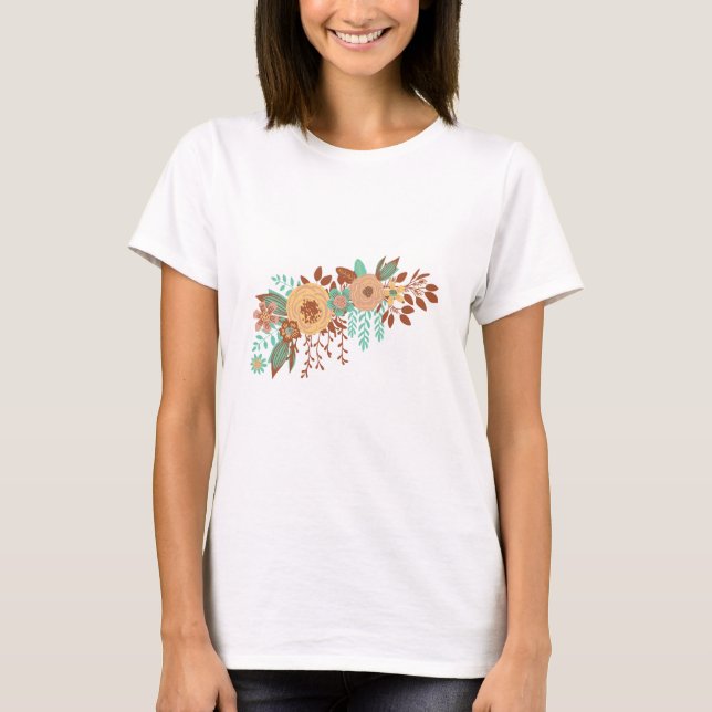 Camiseta Boho Floral Femenino  (Anverso)