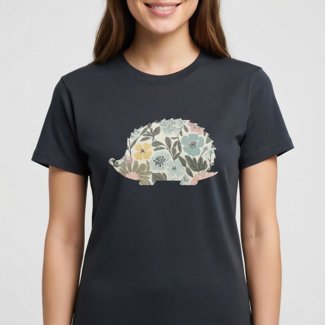 Camiseta Boho Floral Hedgehog (Subido por el creador)