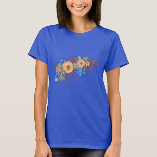 Camiseta Boho Floral Mujer  (Anverso)