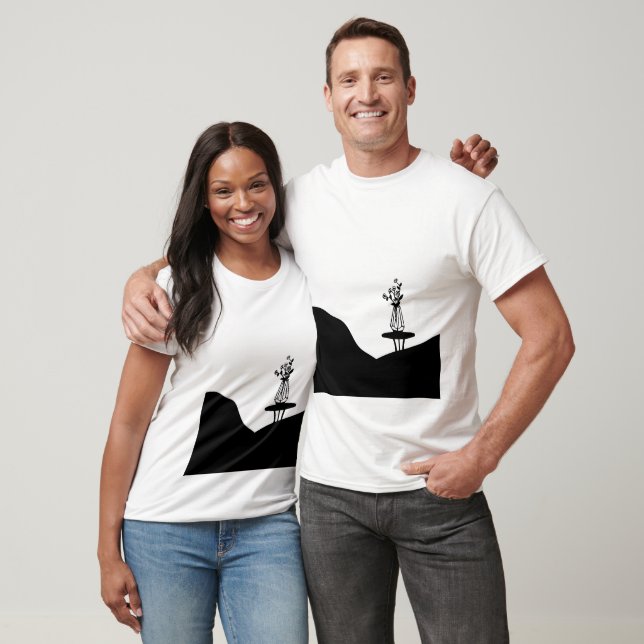 Camiseta Boho Flower pot on table (Unisexo)