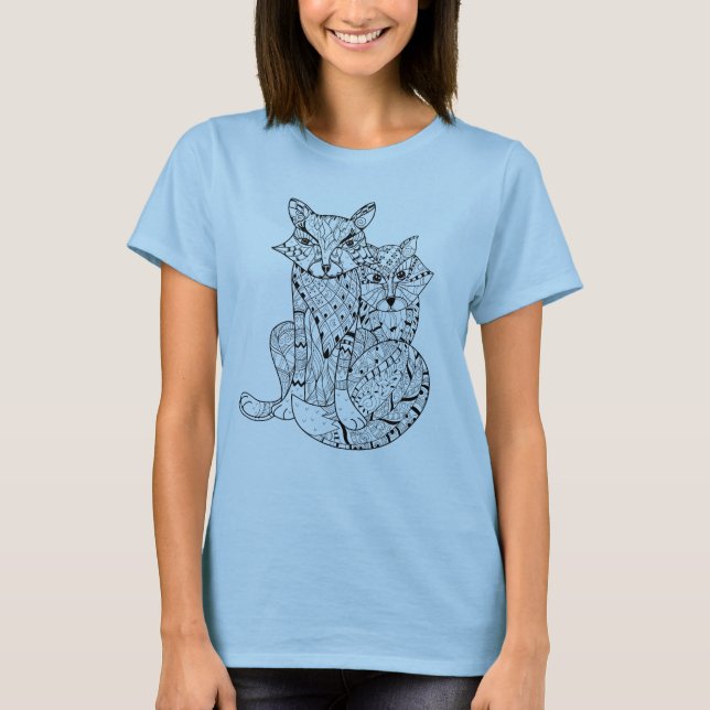 Camiseta Boho Fox Doodle (Anverso)
