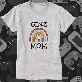 Camiseta BOHO "GEN-Z" Rainbow Heart Mom's