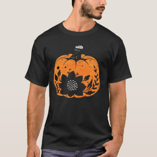 Camiseta Boho Halloween Calabaza Arte Octubre Spooky Veg Ca