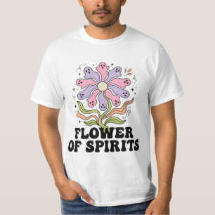 Camiseta Boho Halloween Flor Fantasma PNG