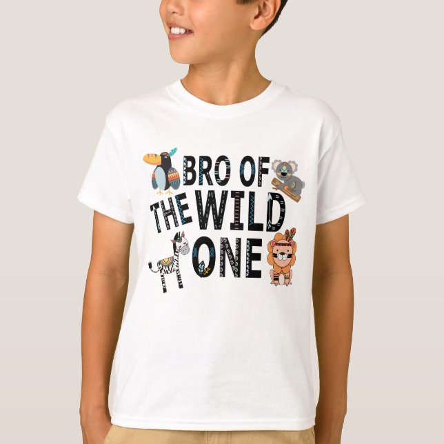 Camiseta Boho Hermano De Lo Salvaje Un Cumpleaños (Anverso)