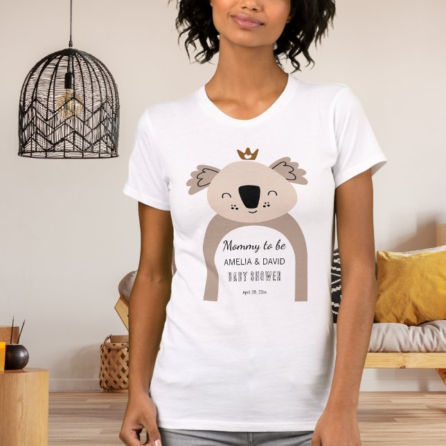 Camiseta Boho Koala Mommy To Be Neutral Baby Shower (Subido por el creador)