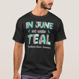 Camiseta Boho Leopard June Usamos Myasthenia Verde azulada