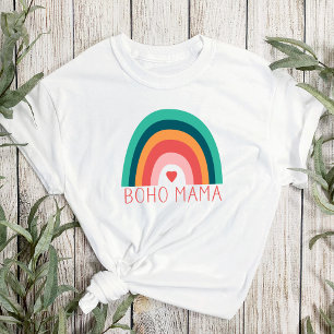 Camiseta Boho Mama Arcoíris Moderno Colores Brillantes de M