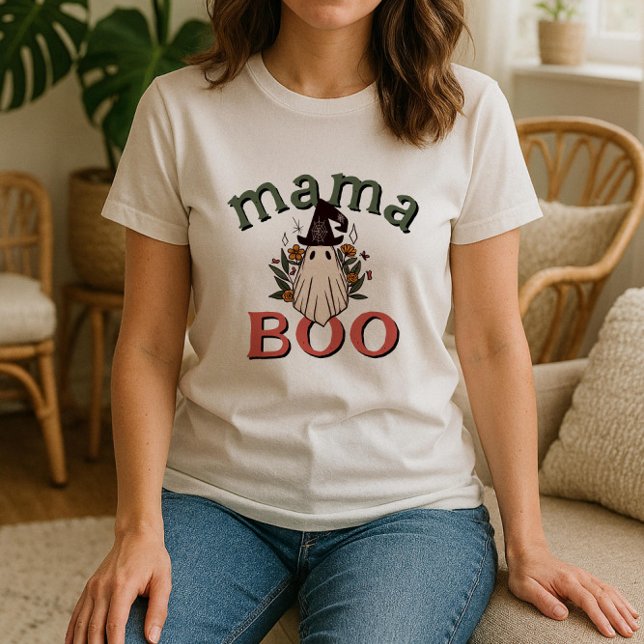 Camiseta Boho Mama Boo Cute Fantasma Halloween (Subido por el creador)