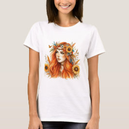 Camiseta Boho Mandala T-Shirt – Floral Feathers