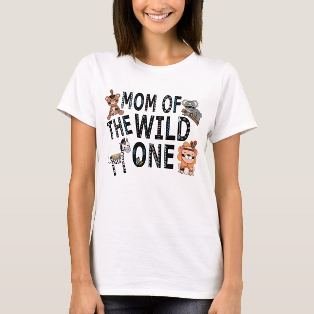 Camiseta Boho Mom Of The Wild Un Cumpleaños (Anverso)